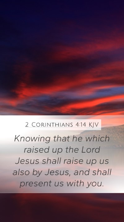 2 Corinthians 4:14 KJV Bible Verse Image