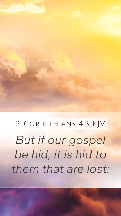 2 Corinthians 4:3 KJV Bible Verse Image