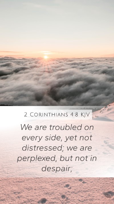 2 Corinthians 4:8 KJV Bible Verse Image