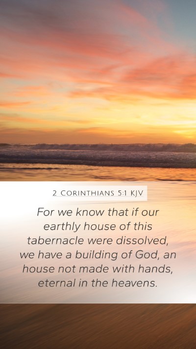2 Corinthians 5:1 KJV Bible Verse Image