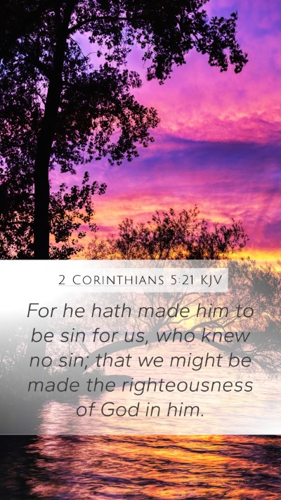 2 Corinthians 5:21 KJV Bible Verse Image