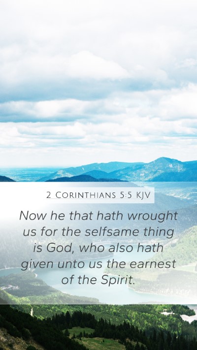 2 Corinthians 5:5 KJV Bible Verse Image