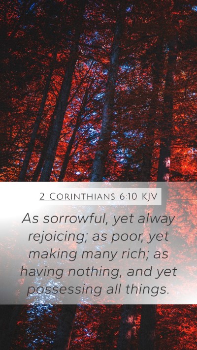 2 Corinthians 6:10 KJV Bible Verse Image