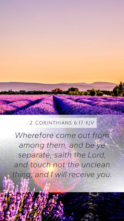 2 Corinthians 6:17 KJV Bible Verse Image