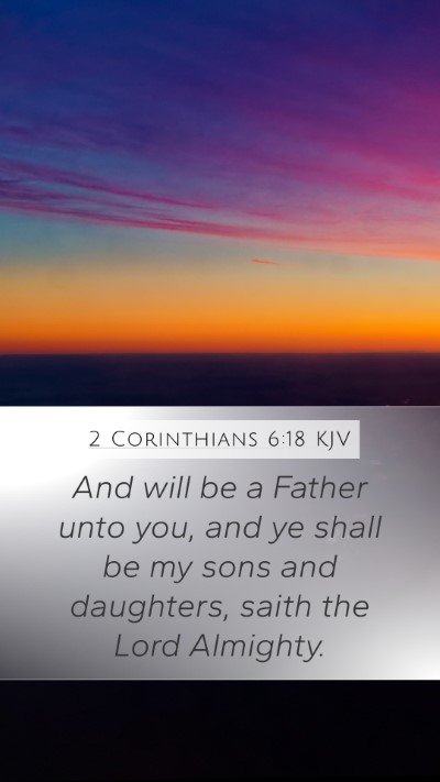 2 Corinthians 6:18 KJV Bible Verse Image