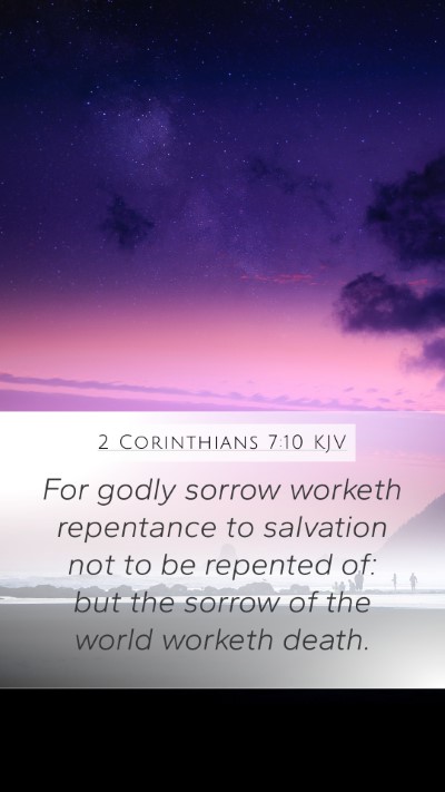 2 Corinthians 7:10 KJV Bible Verse Image