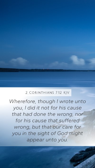 2 Corinthians 7:12 KJV Bible Verse Image