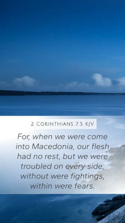 2 Corinthians 7:5 KJV Bible Verse Image