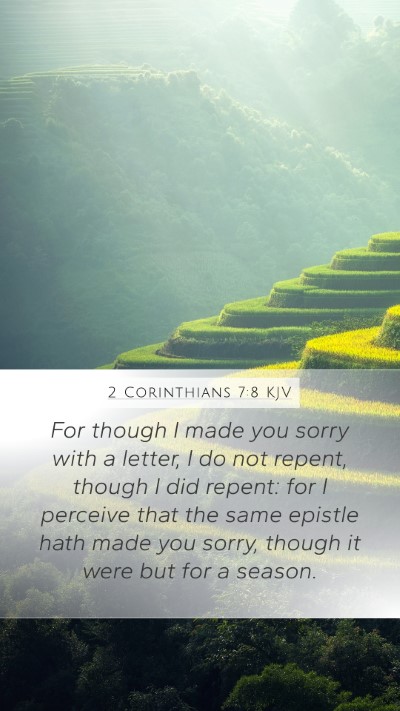 2 Corinthians 7:8 KJV Bible Verse Image
