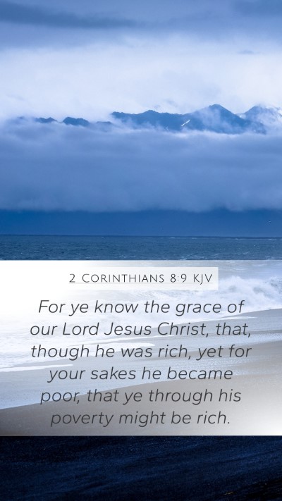 2 Corinthians 8:9 KJV Bible Verse Image