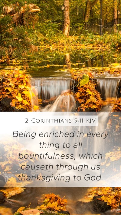 2 Corinthians 9:11 KJV Bible Verse Image