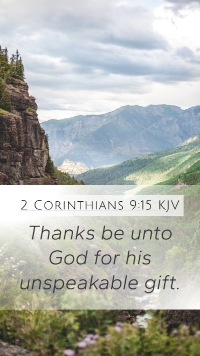 2 Corinthians 9:15 KJV Bible Verse Image