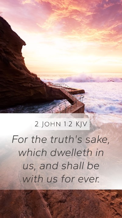 2 John 1:2 KJV Bible Verse Image