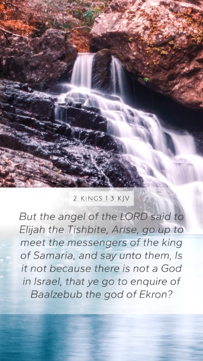 2 Kings 1:3 KJV Mobile Phone Wallpaper - But the angel of the LORD said to Elijah the - Mobile Bible Verse Wallpaper