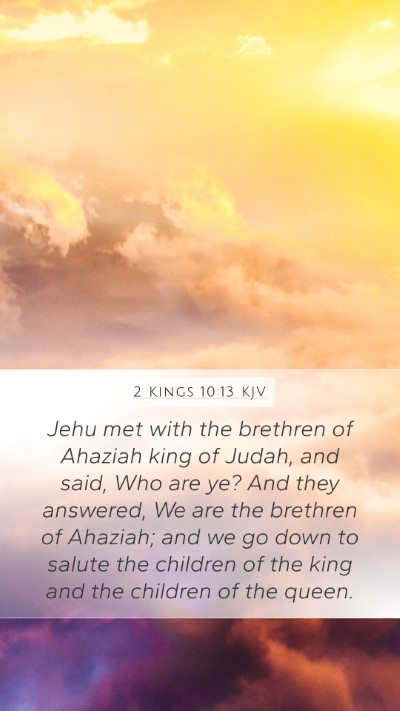 2 Kings 10:13 KJV Bible Verse Image