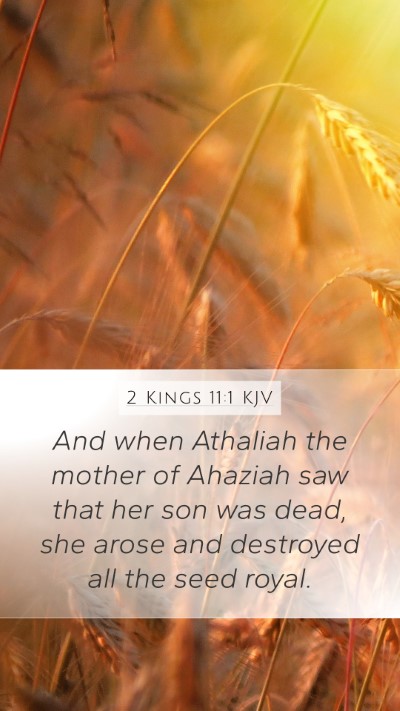 2 Kings 11:1 KJV Bible Verse Image