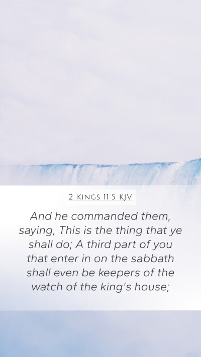 2 Kings 11:5 KJV Bible Verse Image