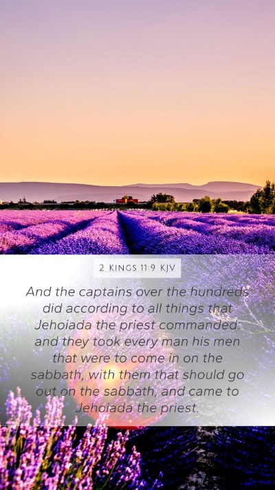 2 Kings 11:9 KJV Bible Verse Image