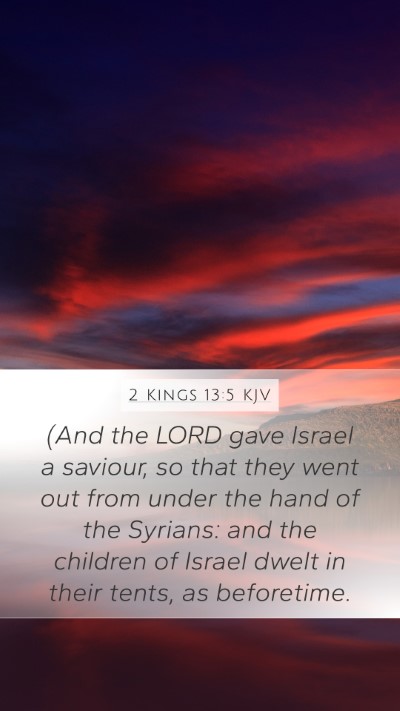 2 Kings 13:5 KJV Bible Verse Image