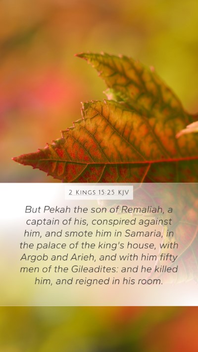 2 Kings 15:25 KJV Bible Verse Image