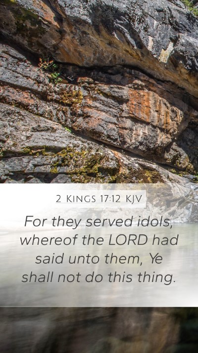 2 Kings 17:12 KJV Bible Verse Image