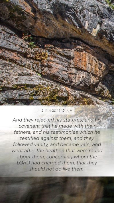 2 Kings 17:15 KJV Bible Verse Image