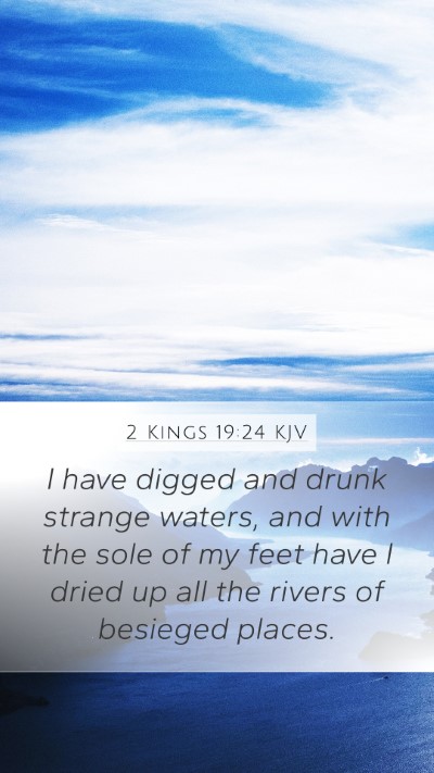 2 Kings 19:24 KJV Bible Verse Image