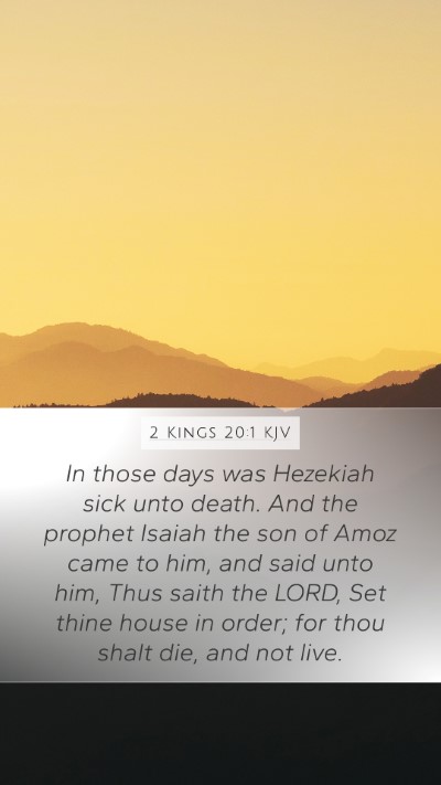 2 Kings 20:1 KJV Bible Verse Image