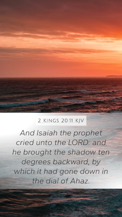 2 Kings 20:11 KJV Mobile Phone Wallpaper - And Isaiah the prophet cried unto the LORD: and - Mobile Bible Verse Wallpaper