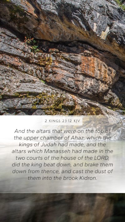2 Kings 23:12 KJV Bible Verse Image