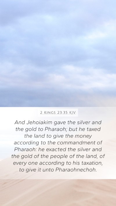 2 Kings 23:35 KJV Bible Verse Image