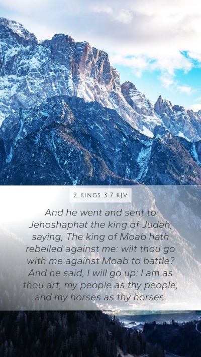 2 Kings 3:7 KJV Bible Verse Image