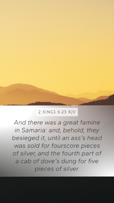 2 Kings 6:25 KJV Bible Verse Image