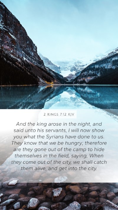 2 Kings 7:12 KJV Mobile Phone Wallpaper - And the king arose in the night, and said unto - Mobile Bible Verse Wallpaper