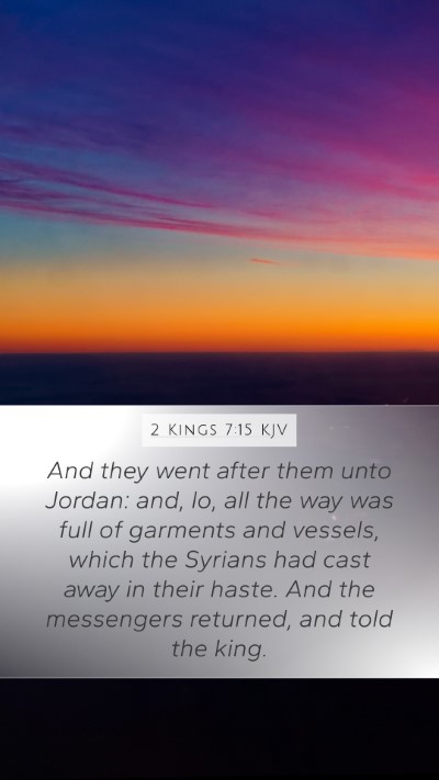 2 Kings 7:15 KJV Bible Verse Image