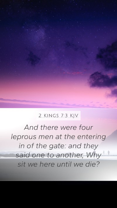 2 Kings 7:3 KJV Bible Verse Image
