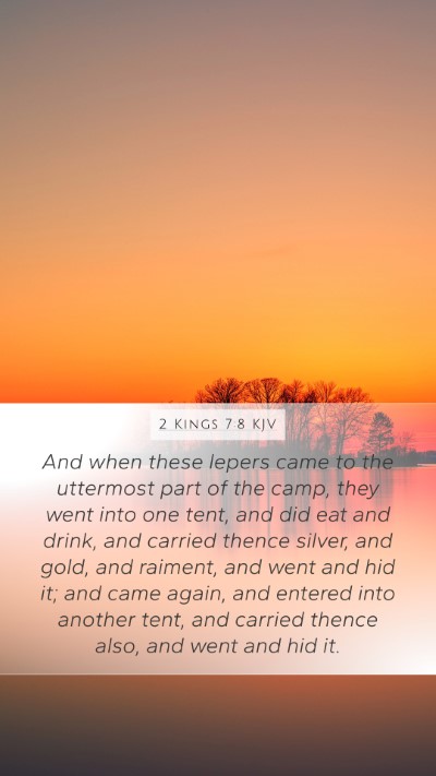 2 Kings 7:8 KJV Bible Verse Image