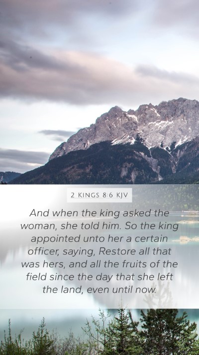 2 Kings 8:6 KJV Bible Verse Image