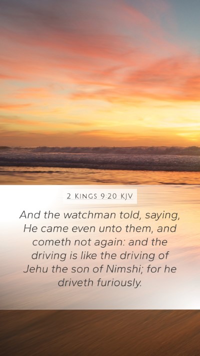 2 Kings 9:20 KJV Bible Verse Image