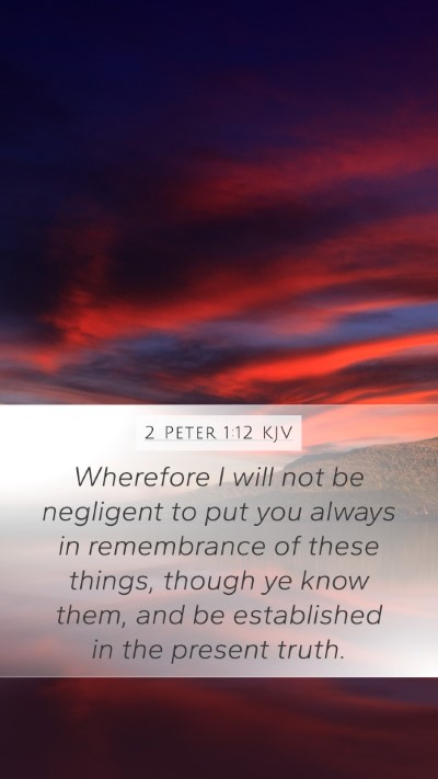 2 Peter 1:12 KJV Bible Verse Image