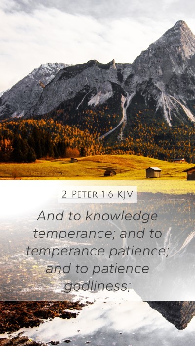 2 Peter 1:6 KJV Mobile Phone Wallpaper - And to knowledge temperance; and to temperance - Mobile Bible Verse Wallpaper