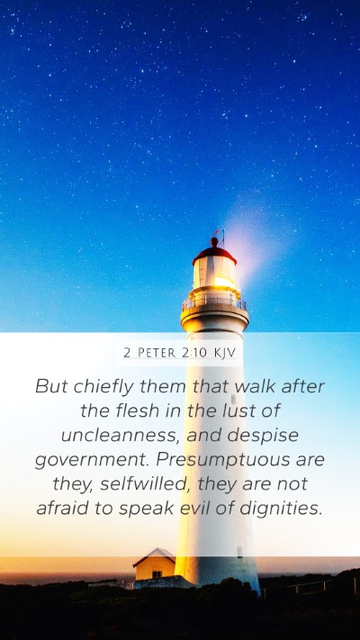 2 Peter 2:10 KJV Bible Verse Image