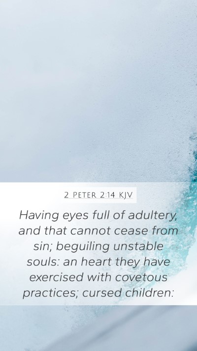 2 Peter 2:14 KJV Bible Verse Image