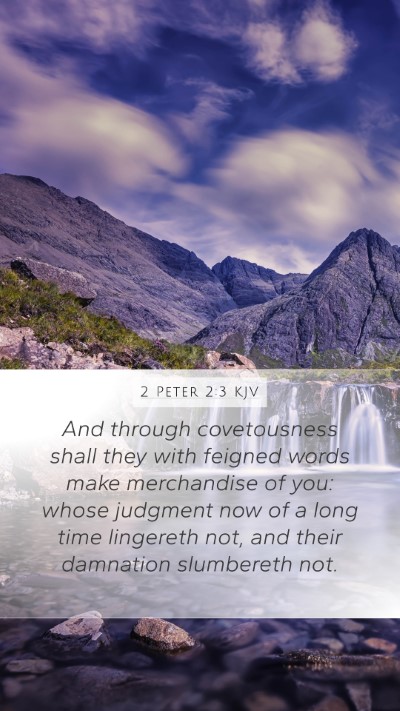 2 Peter 2:3 KJV Bible Verse Image