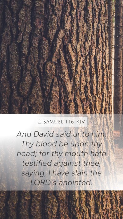 2 Samuel 1:16 KJV Bible Verse Image