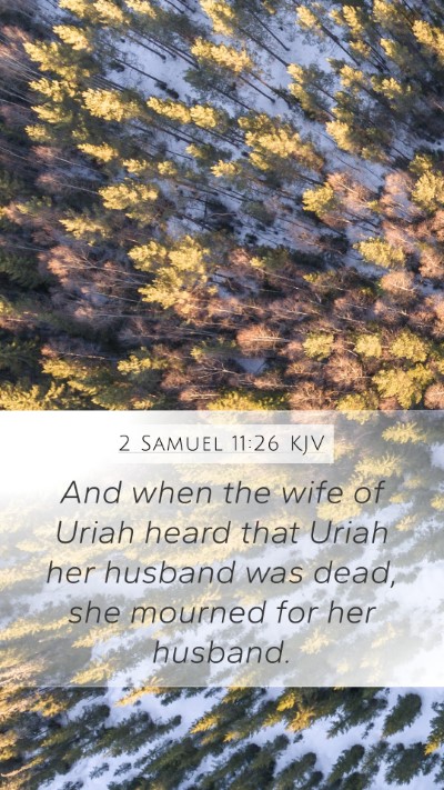 2 Samuel 11:26 KJV Bible Verse Image