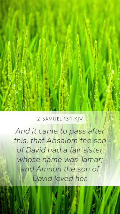 2 Samuel 13:1 KJV Bible Verse Image