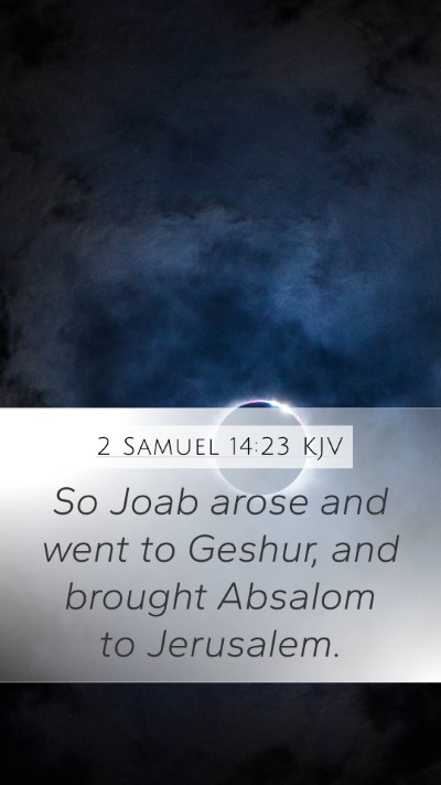 2 Samuel 14:23 KJV Bible Verse Image