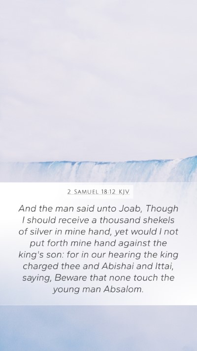 2 Samuel 18:12 KJV Bible Verse Image