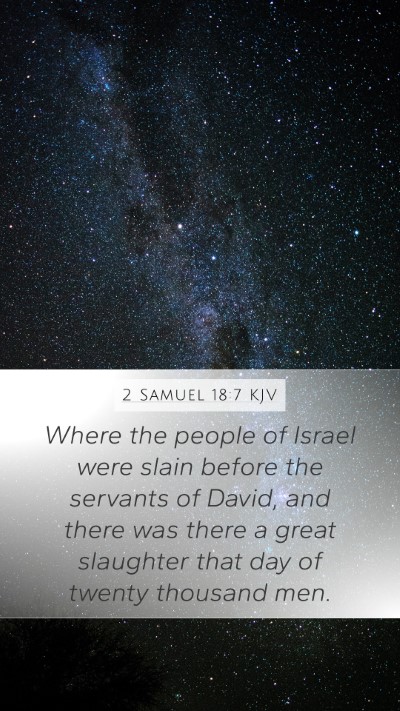 2 Samuel 18:7 KJV Bible Verse Image